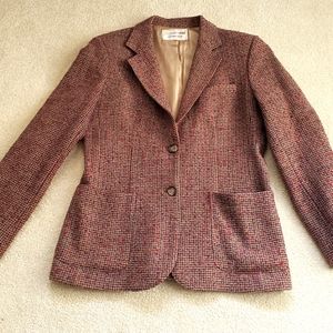 VTG GUC Jones of New York Haberdashery Women's Tweed Blazer. Size 8.
